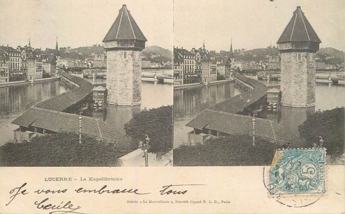 Lucerna kapellbrucke torre - lucerna,